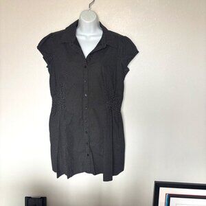 Sam & Max XL black with white polka dot dress